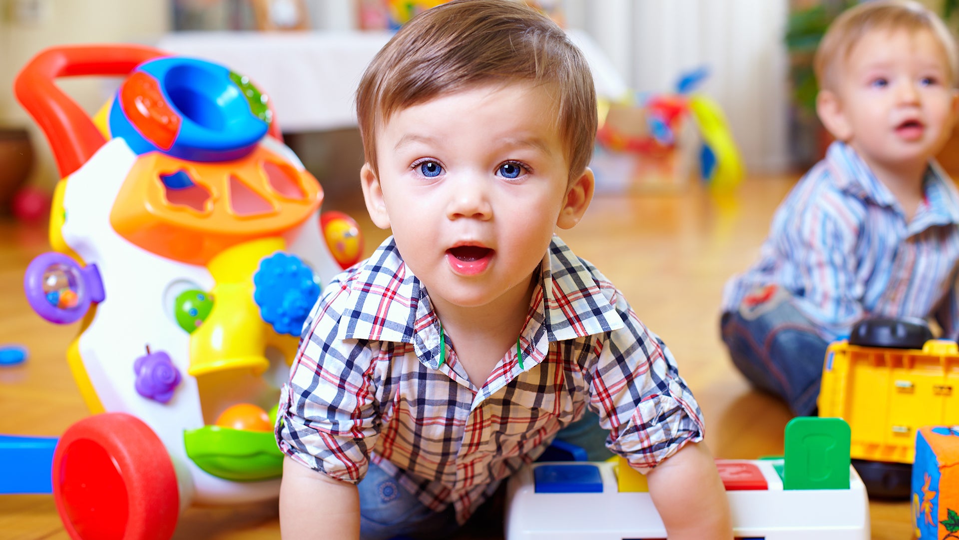 Children are playing in nursery home