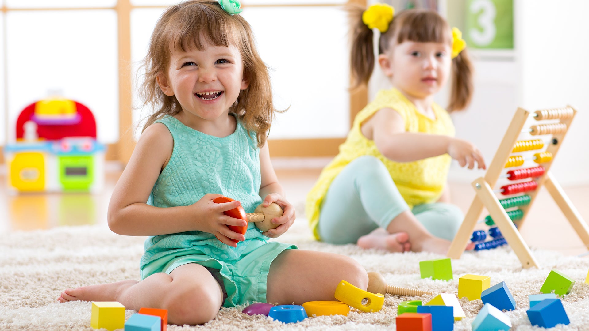 Brilliant kids are playing with abacus